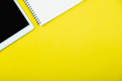 High angle view of pen on table
