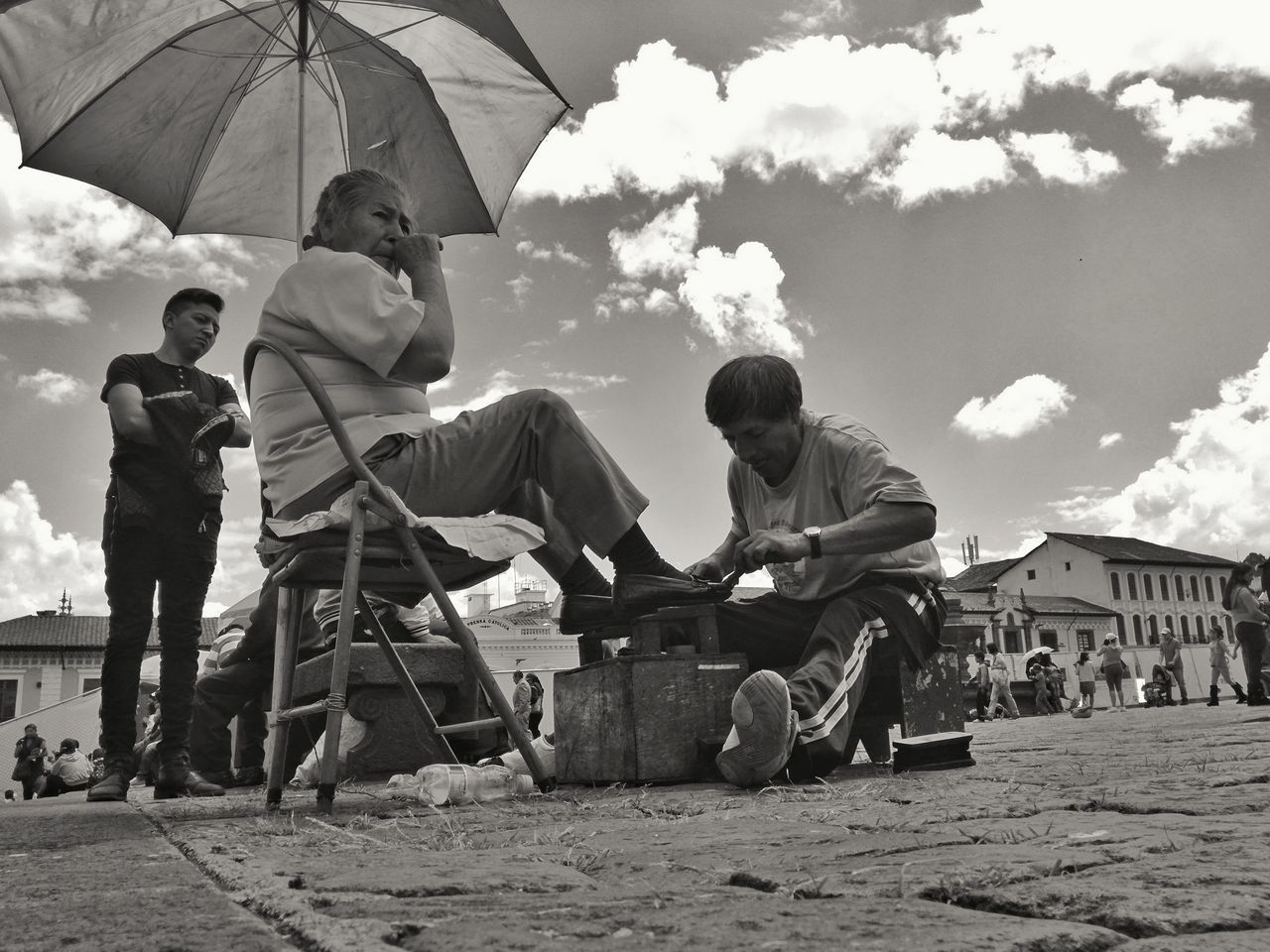 real people, archival, day, men, outdoors, sky, people, adult, adults only