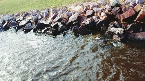 Stream flowing through rocks