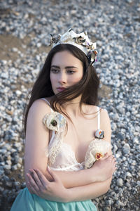 Portrait of a beautiful young woman