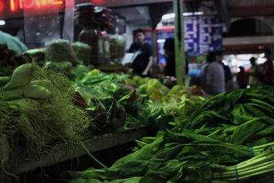 Vegetables for sale at market stall