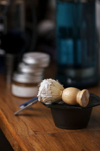 Close-up of food on table