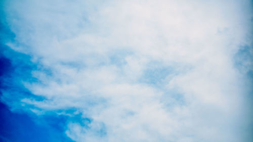 Low angle view of clouds in sky