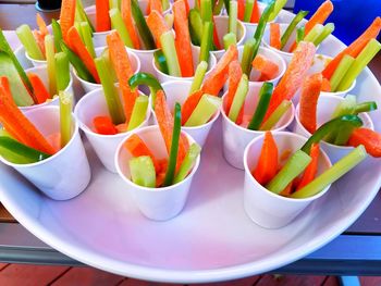 Close-up of vegetables in plate