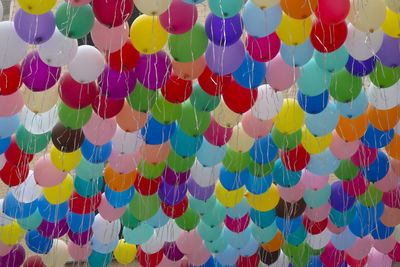 Full frame shot of colorful lanterns