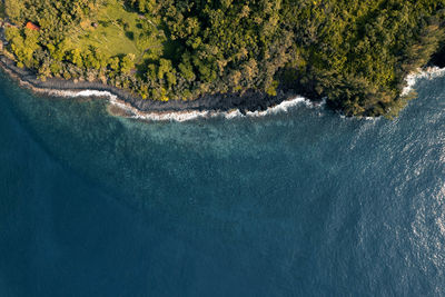 High angle view of sea