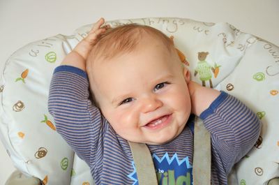 Portrait of cute baby girl