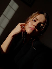 Close-up portrait of woman