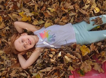 A girl relaxing in nature