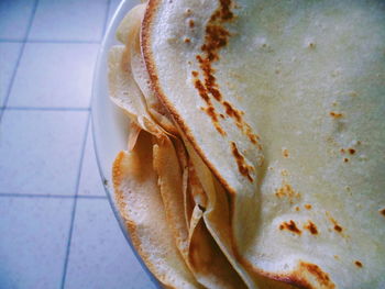 High angle view of bread on table