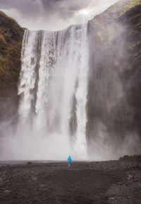 View of waterfall against sky