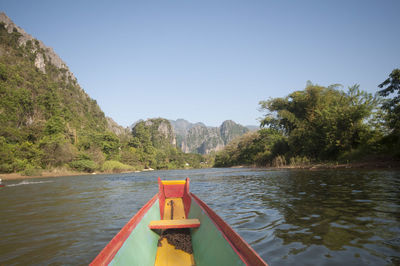 Scenic view of river against clear sky