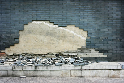 Stack of stone wall