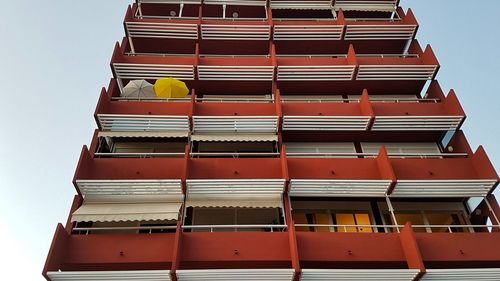 Low angle view of building against clear sky