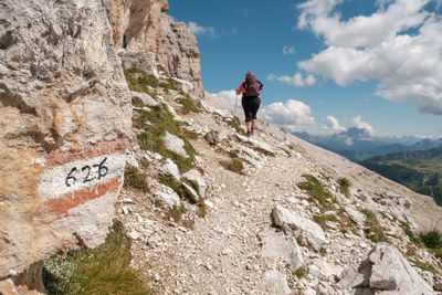 Trekking sass pordoi - alto adige sudtirol - italy