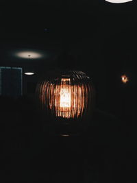 Close-up of illuminated light bulb