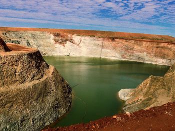 Scenic view of river against sky