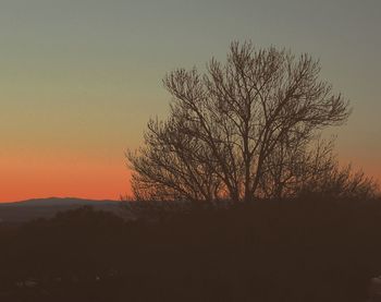 Scenic view of landscape at sunset