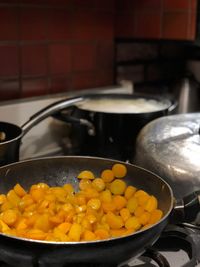 Close-up of vegetables in kitchen at home
