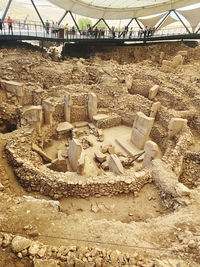 High angle view of buddha statue