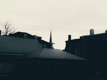 Cityscape against clear sky