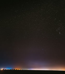 Scenic view of sky at night