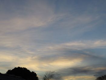 Low angle view of cloudy sky