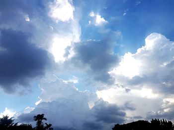 Low angle view of clouds in sky