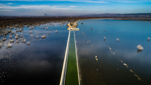 Aerial view of landscape against sky