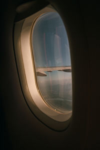 View of airplane window