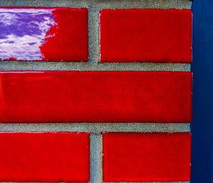 Close-up of red flag