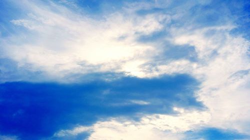 Low angle view of cloudy sky