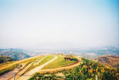 Scenic view of landscape against clear sky