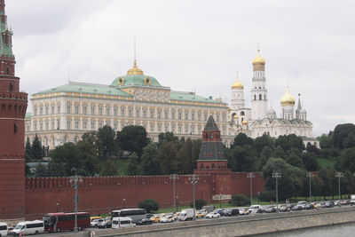 View of buildings in city against sky