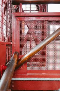 Close-up of red pipe