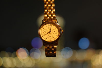 Close-up of wristwatch