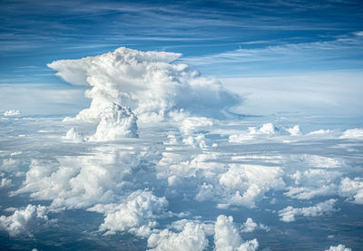 Aerial view of cloudscape against sky