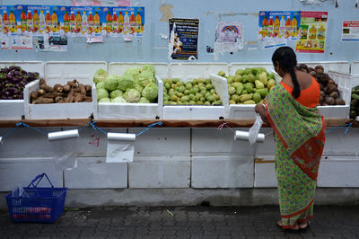 View of multi colored store