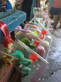 Close-up of market stall for sale