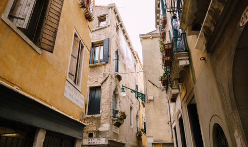 Low angle view of buildings in city