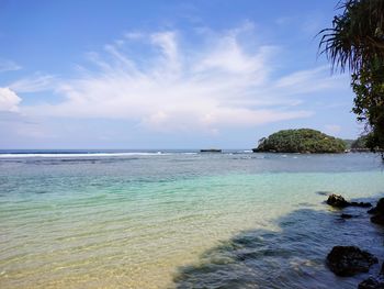 Scenic view of sea against sky