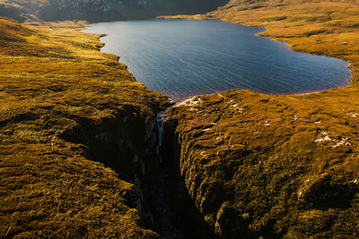 Wailing widow falls in assynt, north west highlands of scotland. 