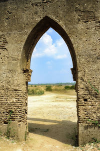 Stone wall of old building