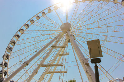 Ferris wheel budapest eye on elizabeth square in budapest, hungary