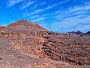 Scenic view of desert against sky