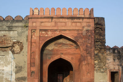 Low angle view of historical building against sky