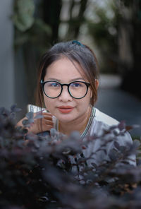 Portrait of smiling young woman