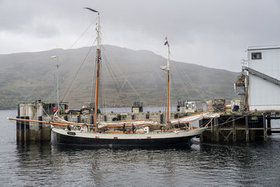 Scooner berthed in ullapool 