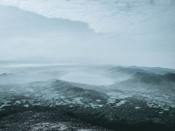 Aerial view of landscape against sky