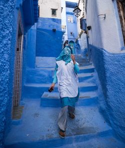 Girl walking in street 